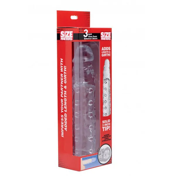 3 Inches Clear Enhancer Sleeve Penis Extension