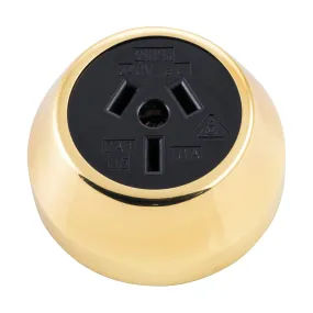5476 Socket Federation Black Mechanism Polished Brass D60xP29mm