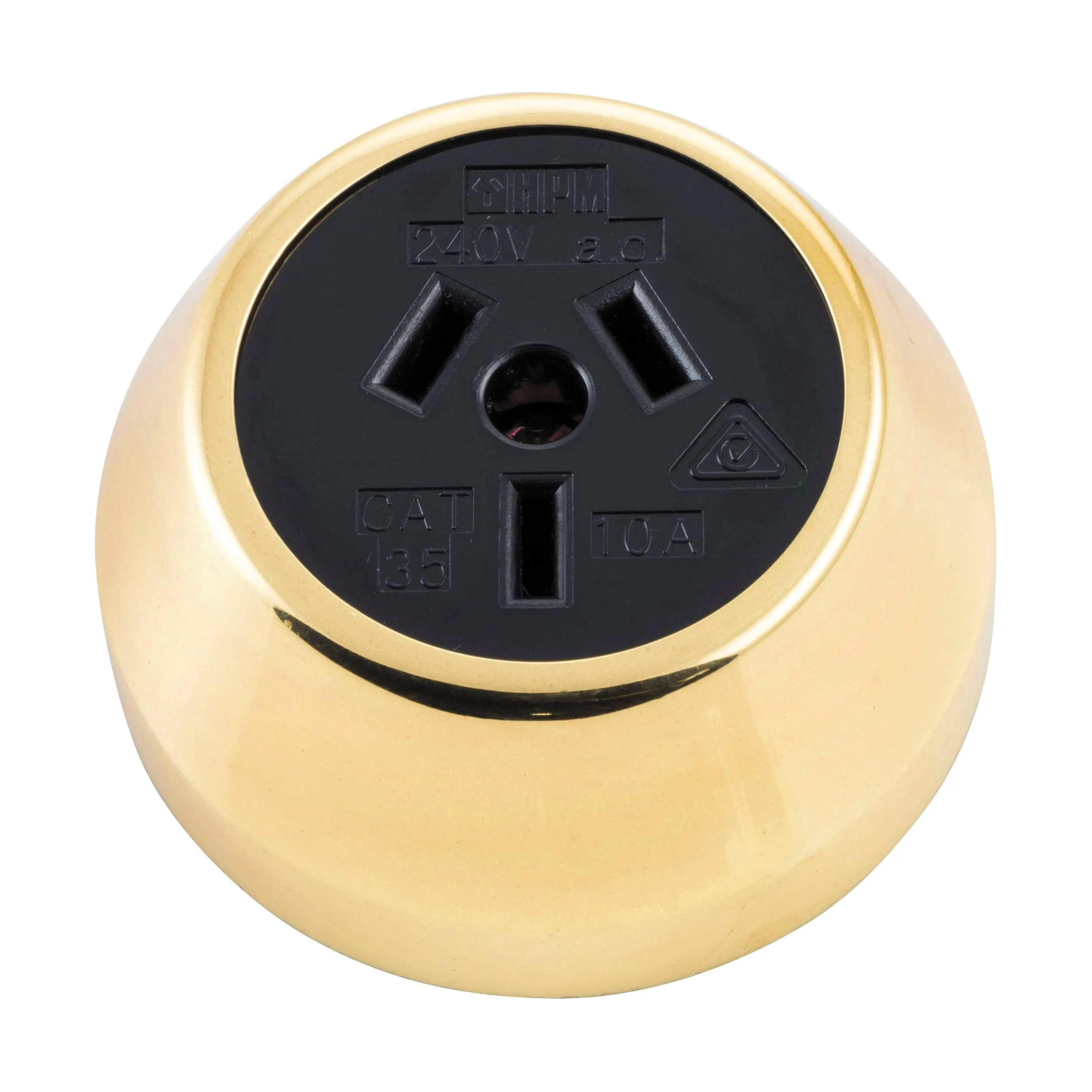 5476 Socket Federation Black Mechanism Polished Brass D60xP29mm