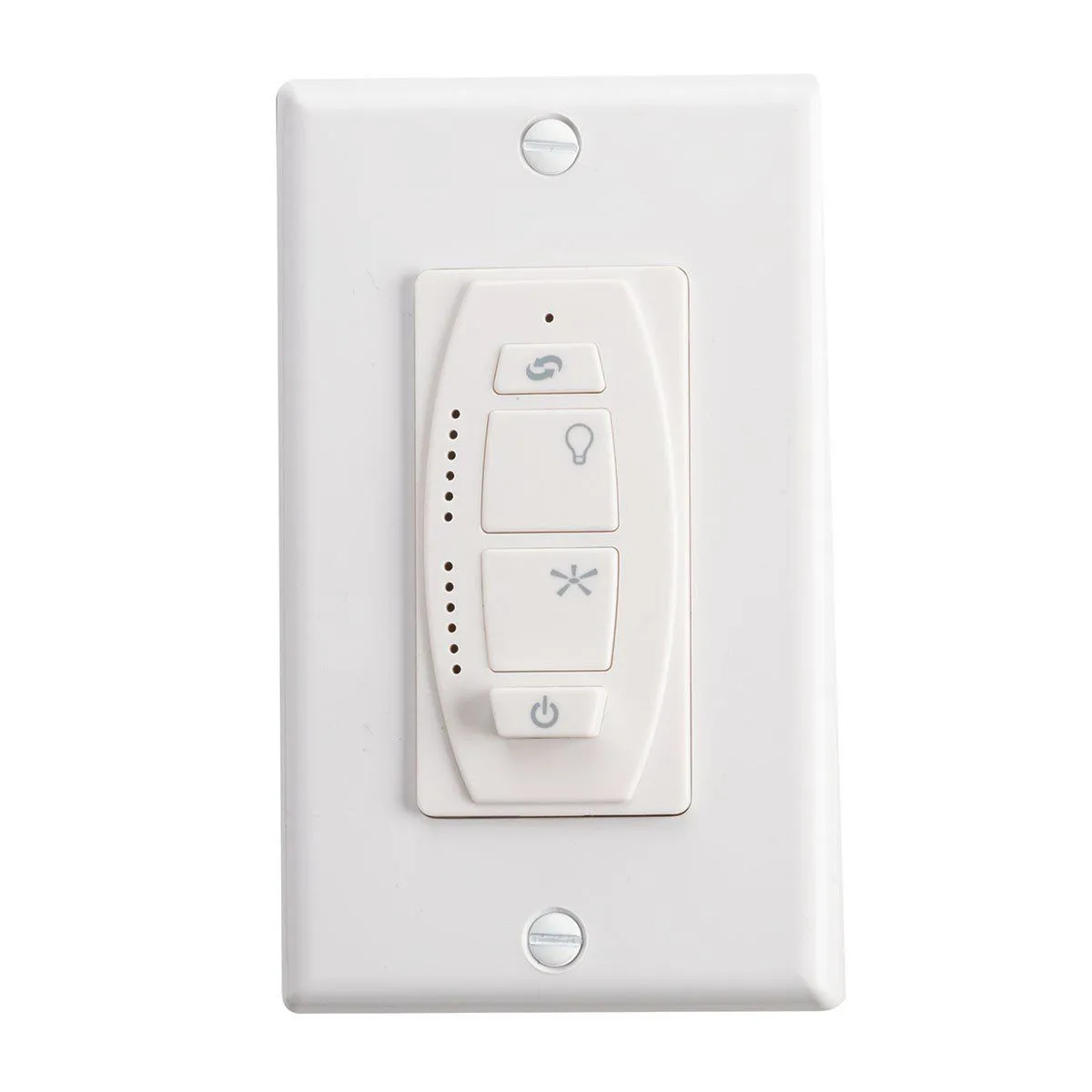 6-Speed DC Ceiling Fan Wall Control Transmitter, Full Function, White Finish