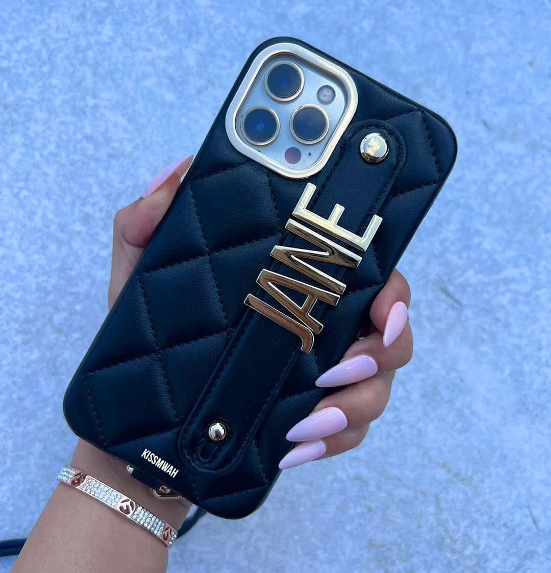 Addison lettering Plush case