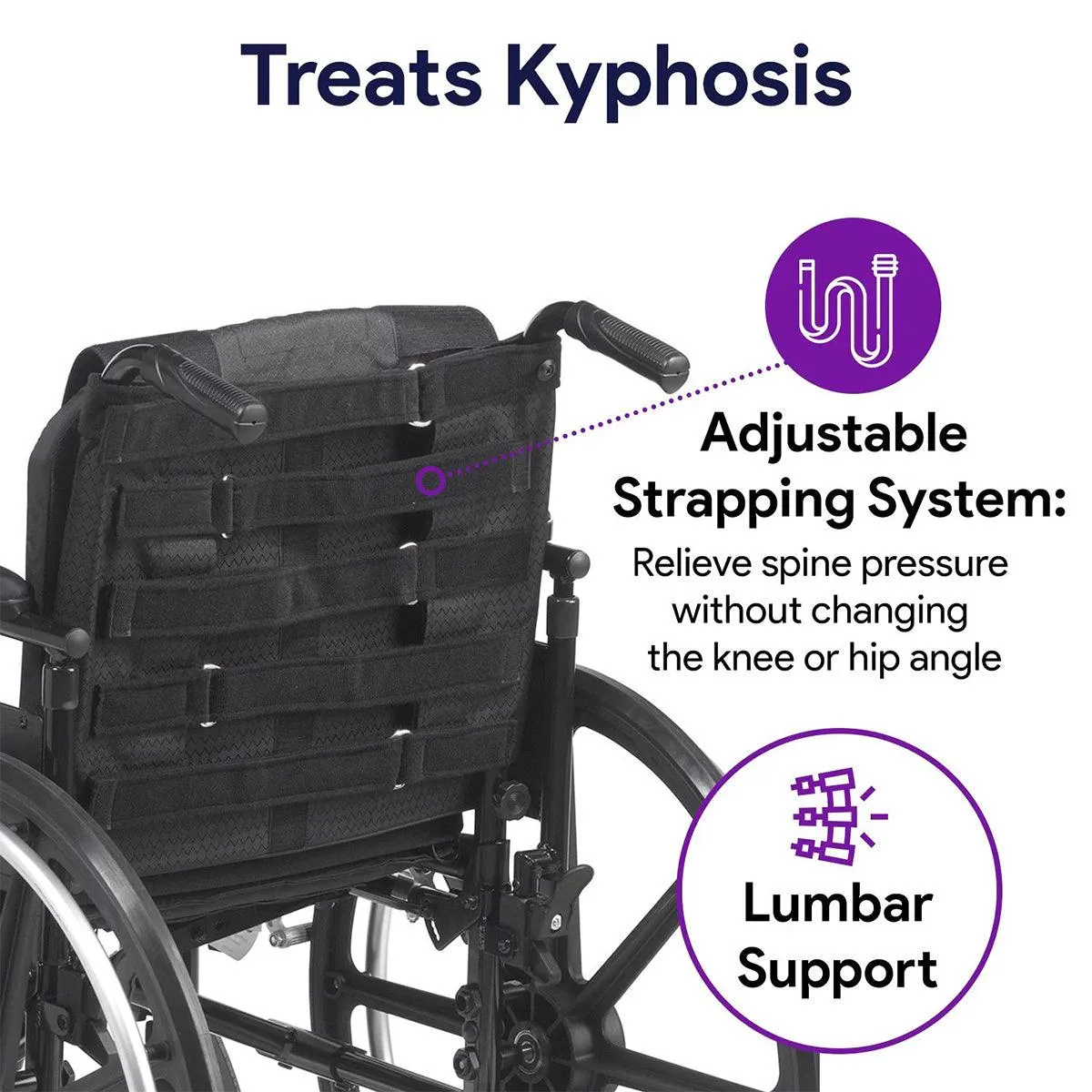 Adjustable Tension Wheelchair Back Cushion