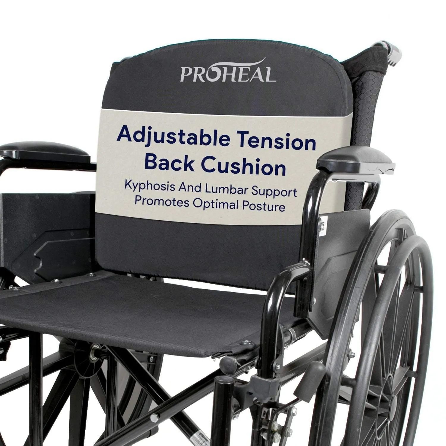 Adjustable Tension Wheelchair Back Cushion