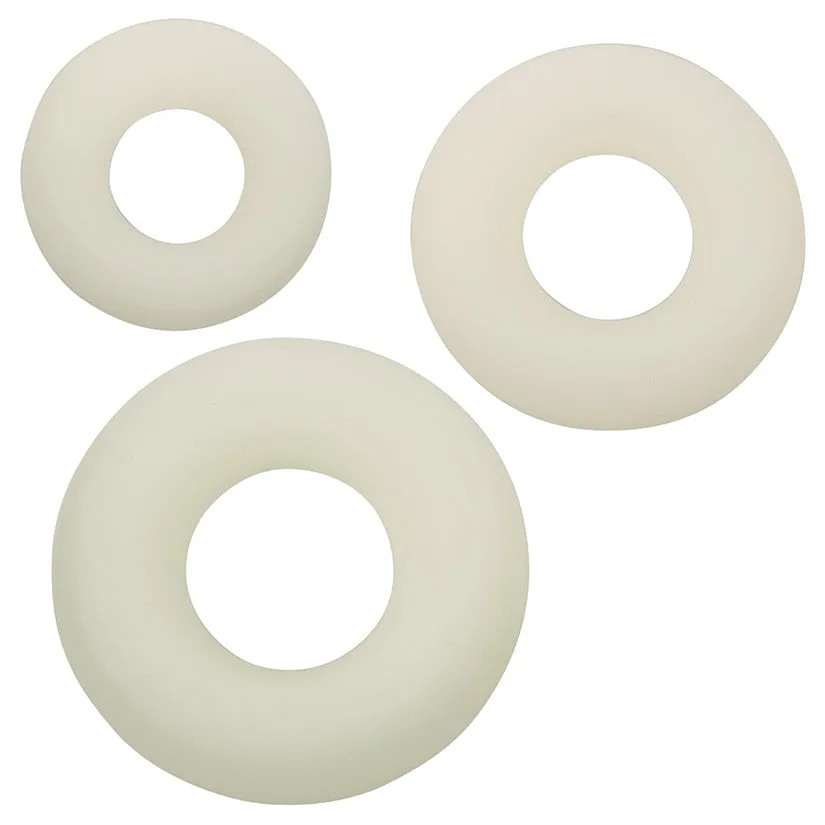 Alpha Glow-In-The-Dark Liquid Silicone 3 Ring Set