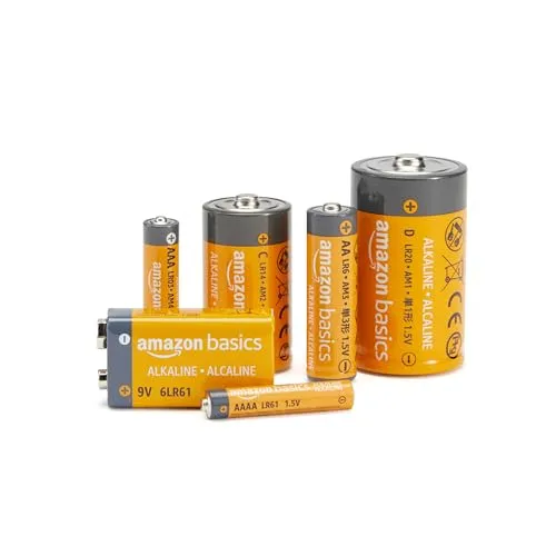 Amazon Basics 8 Pack AA High-Performance Alkaline Batteries, 10-Year Shelf Life, Easy to Open Value Pack,8 Count (Pack of 1)