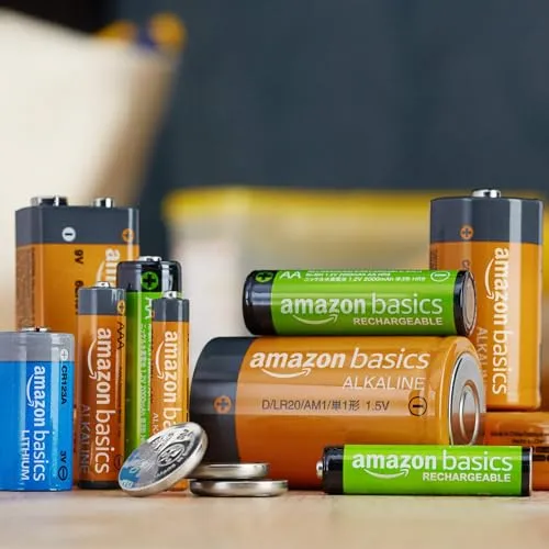 Amazon Basics 8 Pack AAA High-Performance Alkaline Batteries, 10-Year Shelf Life, Easy to Open Value Pack,8 Count (Pack of 1)