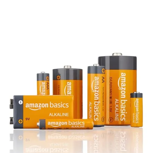 Amazon Basics 8 Pack AAA High-Performance Alkaline Batteries, 10-Year Shelf Life, Easy to Open Value Pack,8 Count (Pack of 1)
