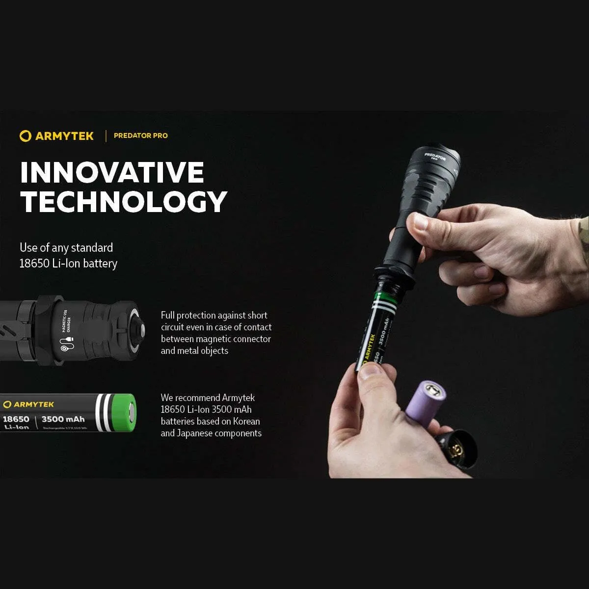 ARMYTEK PREDATOR PRO MAGNET USB (HI WHITE)