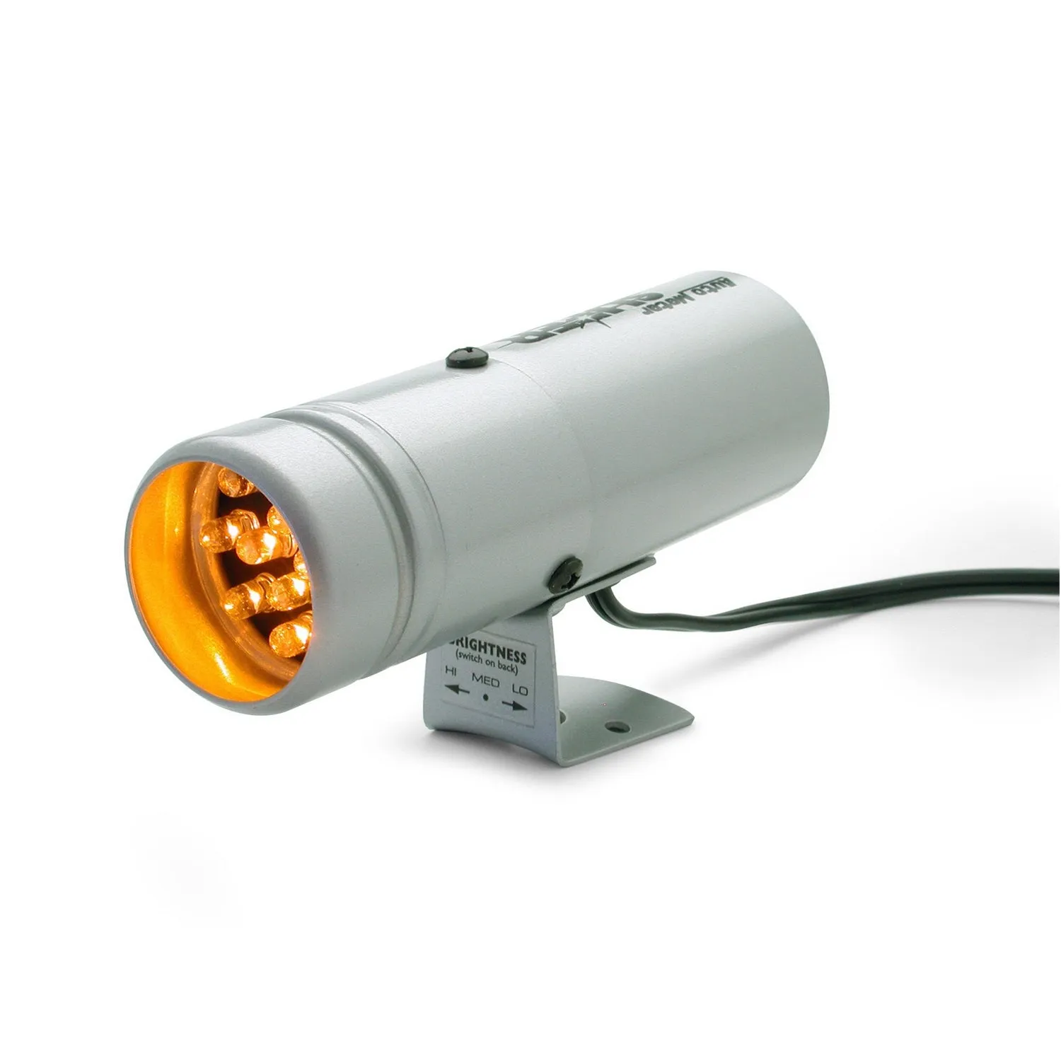 AutoMeter 5333 SHIFT LIGHT; 12 AMBER LED; PEDESTAL; SILVER; SUPER-LITE