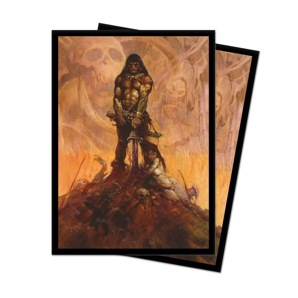 Barbarian Standard Deck Protector Sleeves (100ct) by Frank Frazetta