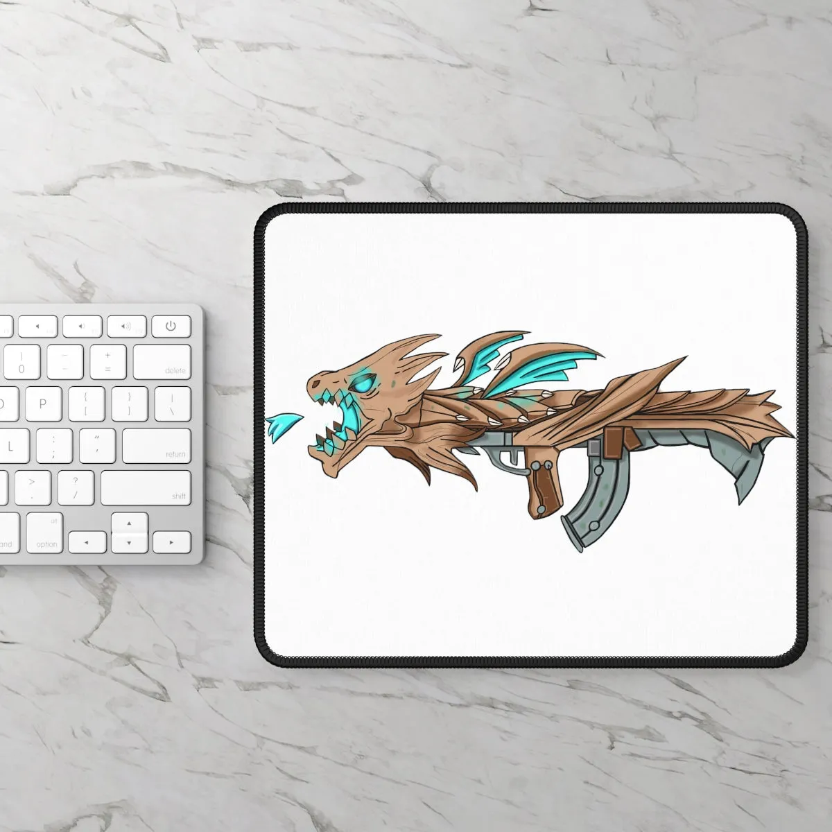 Blue Dragon Gun Gaming Mouse Pad