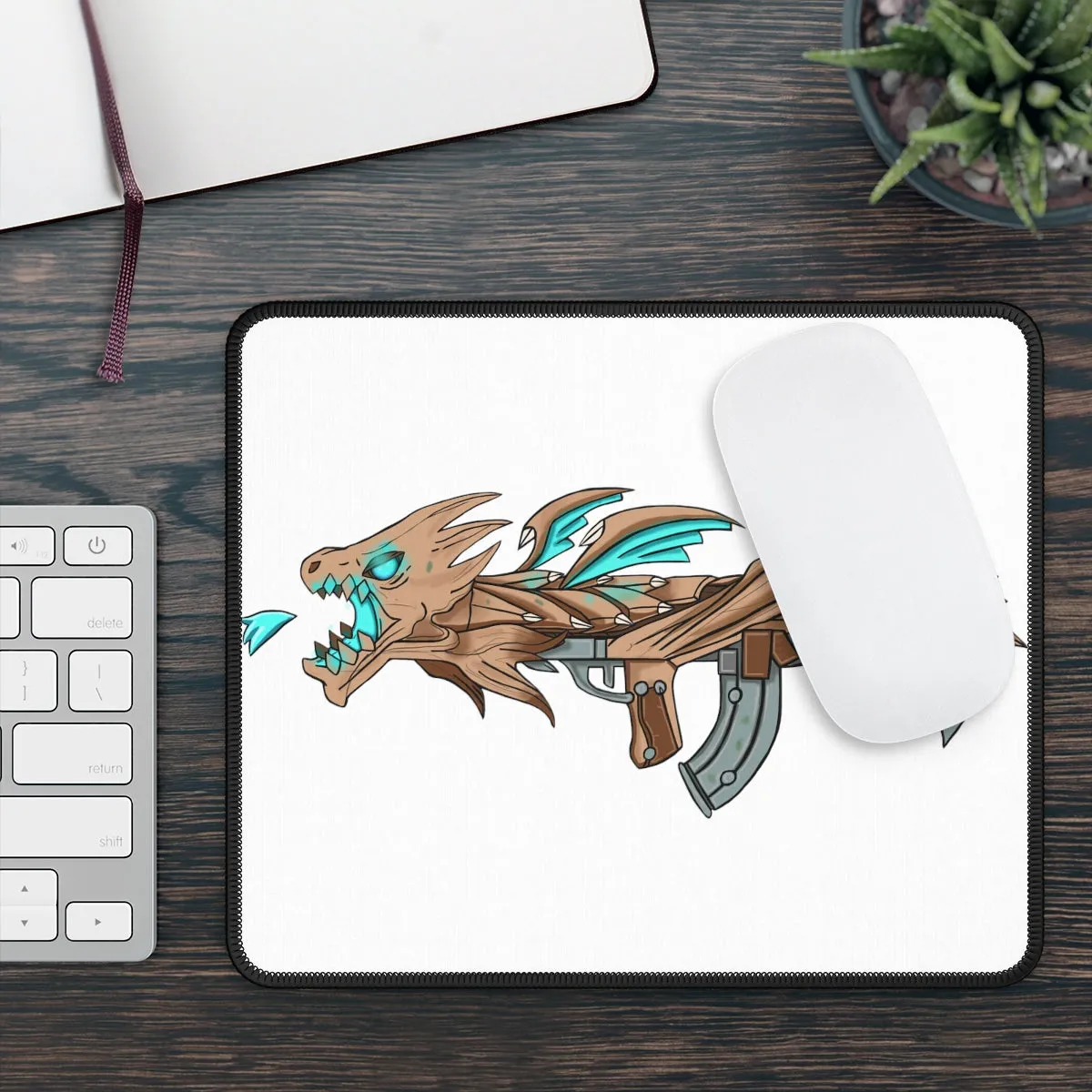 Blue Dragon Gun Gaming Mouse Pad