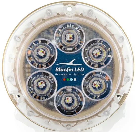 BLUEFIN Piranha P6 NITRO LED Underwater Lights ALLOY BASE COLOUR CHANGE LIGHT RWB6326