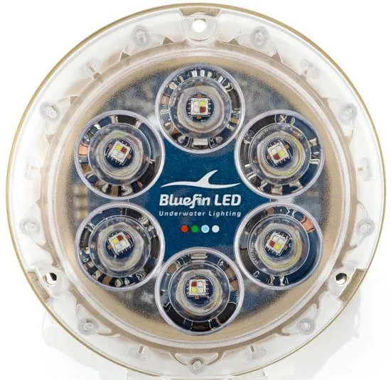 BLUEFIN Piranha P6 NITRO LED Underwater Lights BRONZE BASE COLOUR CHANGE LIGHT RWB6325