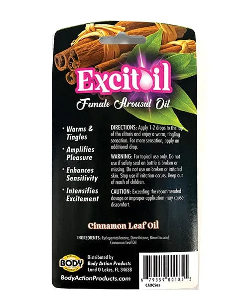 Body Action Excitoil Cinnamon Arousal Oil - .5 oz. Bottle Carded