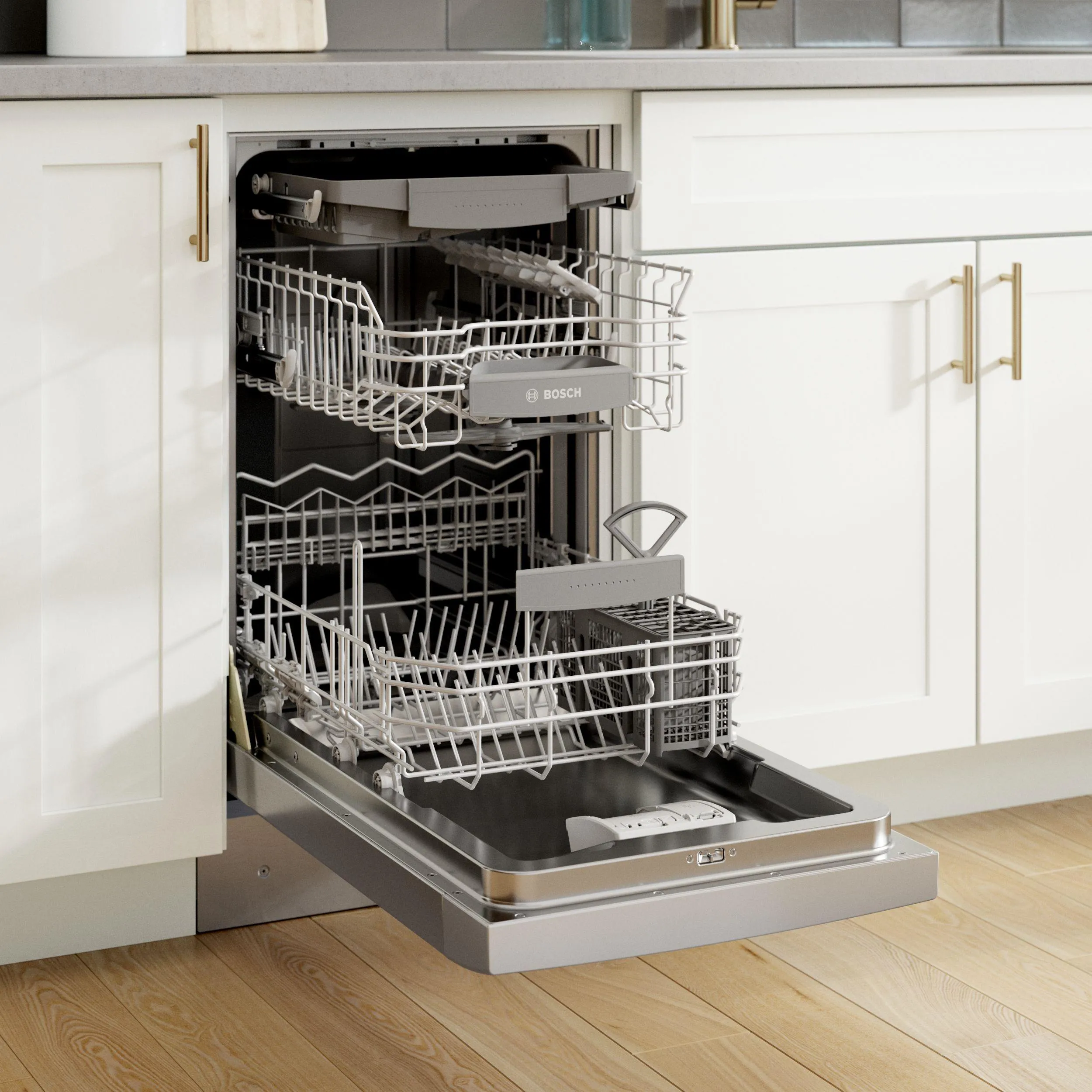 Bosch Built-in, 800 Series 18" Recessed Handle ADA-compliant Dishwasher SPE68C75UC