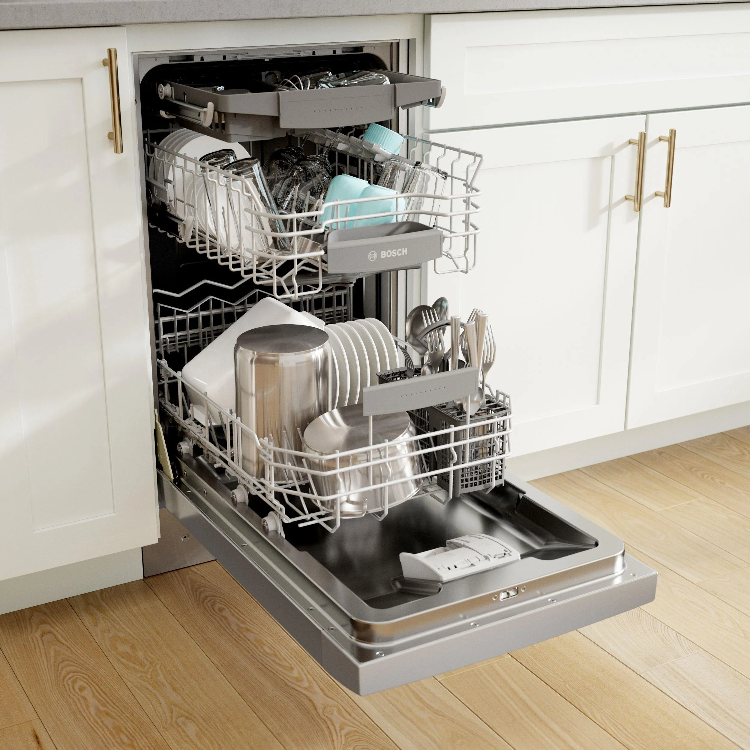 Bosch Built-in, 800 Series 18" Recessed Handle ADA-compliant Dishwasher SPE68C75UC