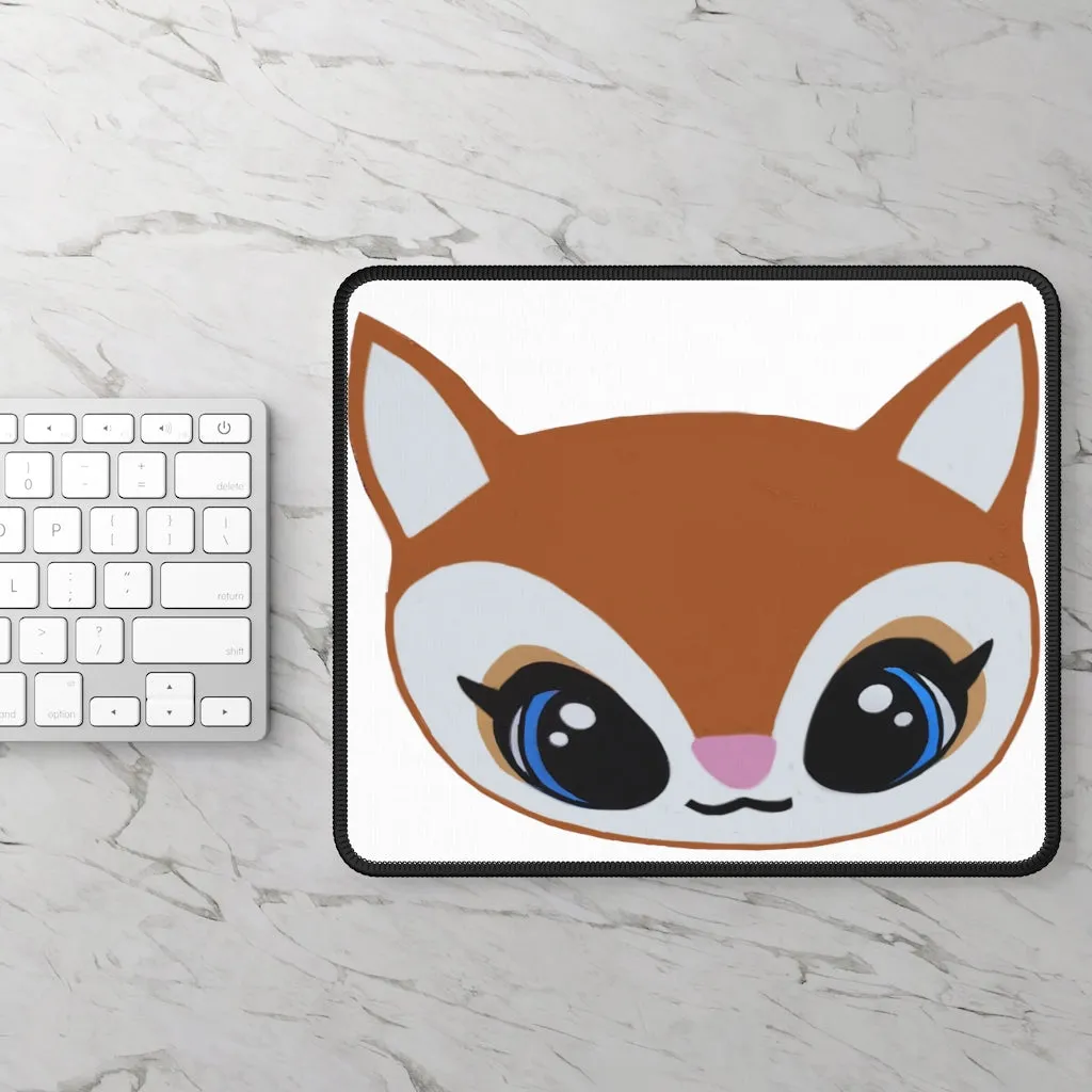 Brown Kitty Head Gaming Mouse Pad