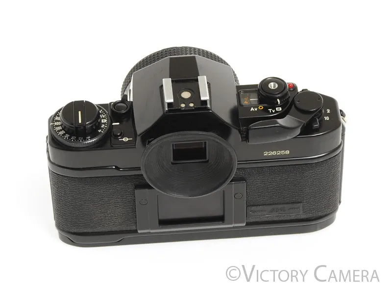 Canon A-1 A1 Black 35mm Film SLR Camera w/ 50mm F1.8 Lens -New Seals- [EX ]