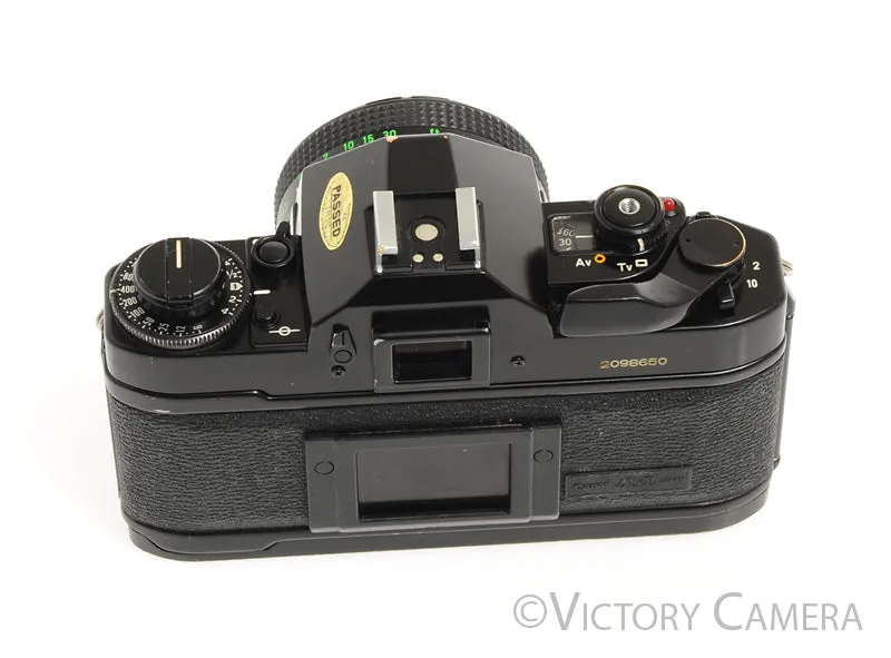 Canon A-1 A1 Black 35mm Film SLR Camera w/ 50mm F1.8 Lens -New Seals- [EXC-]