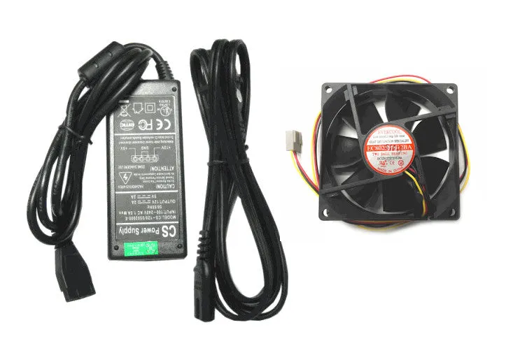 Coolerguys 2U Bracket with 4 High Speed Evercool 80mm fans/Programmable Fan Controller / 3A PSU