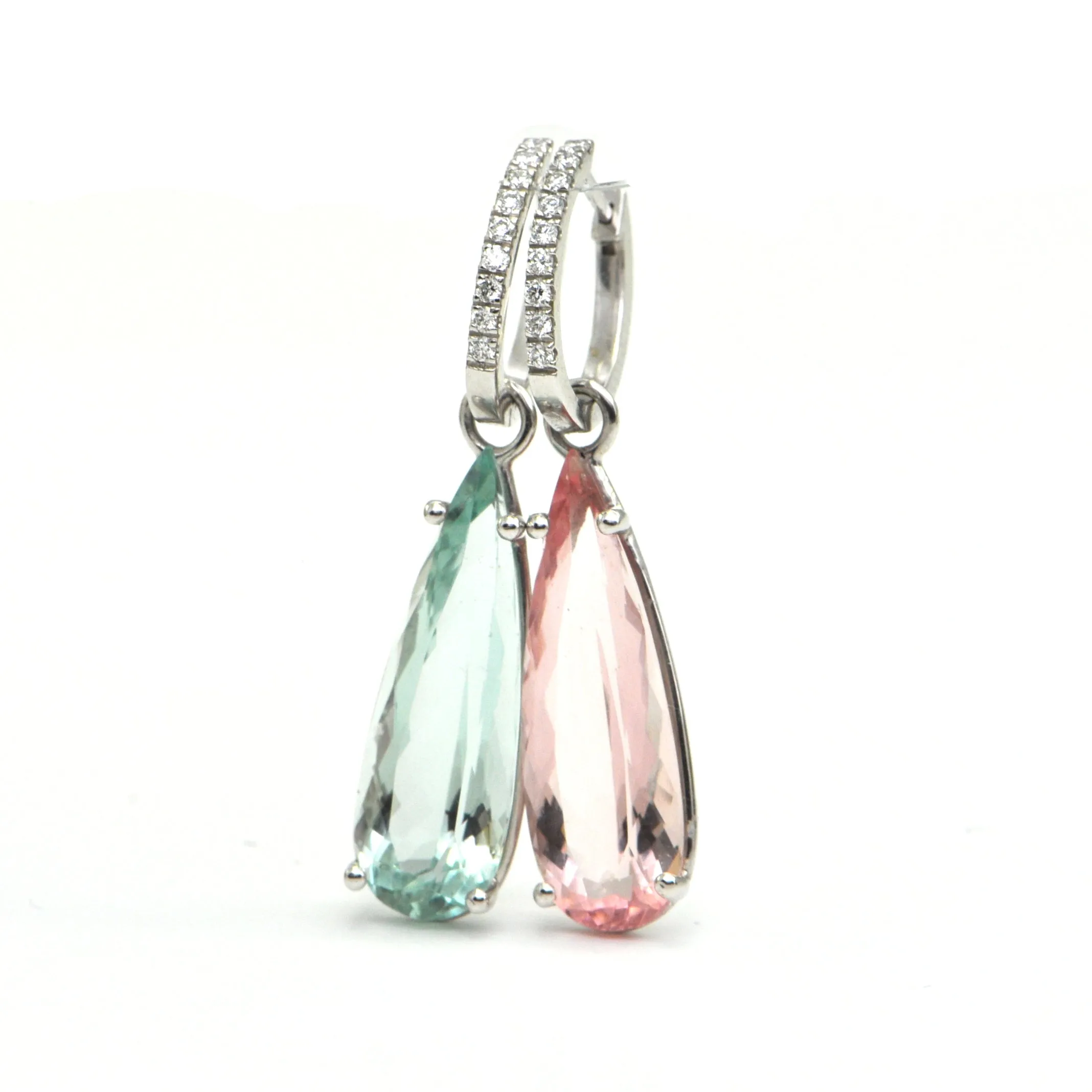 Daisy Exclusive Aquamarine and Morganite Earring Enhancers