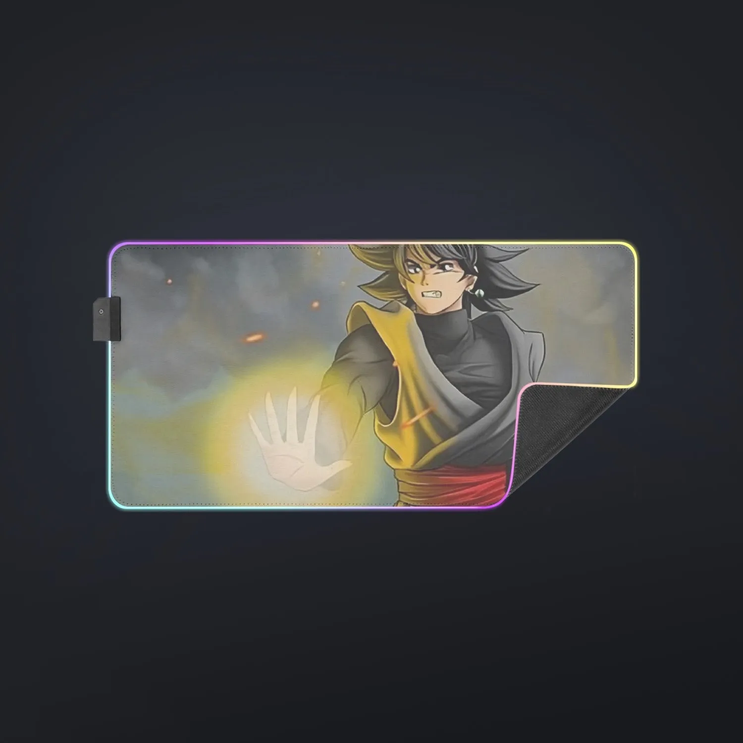 DBZ Goku Black Zamasu Potara Fusion Realistic Drawing Style Cool  LED  Mouse Pad