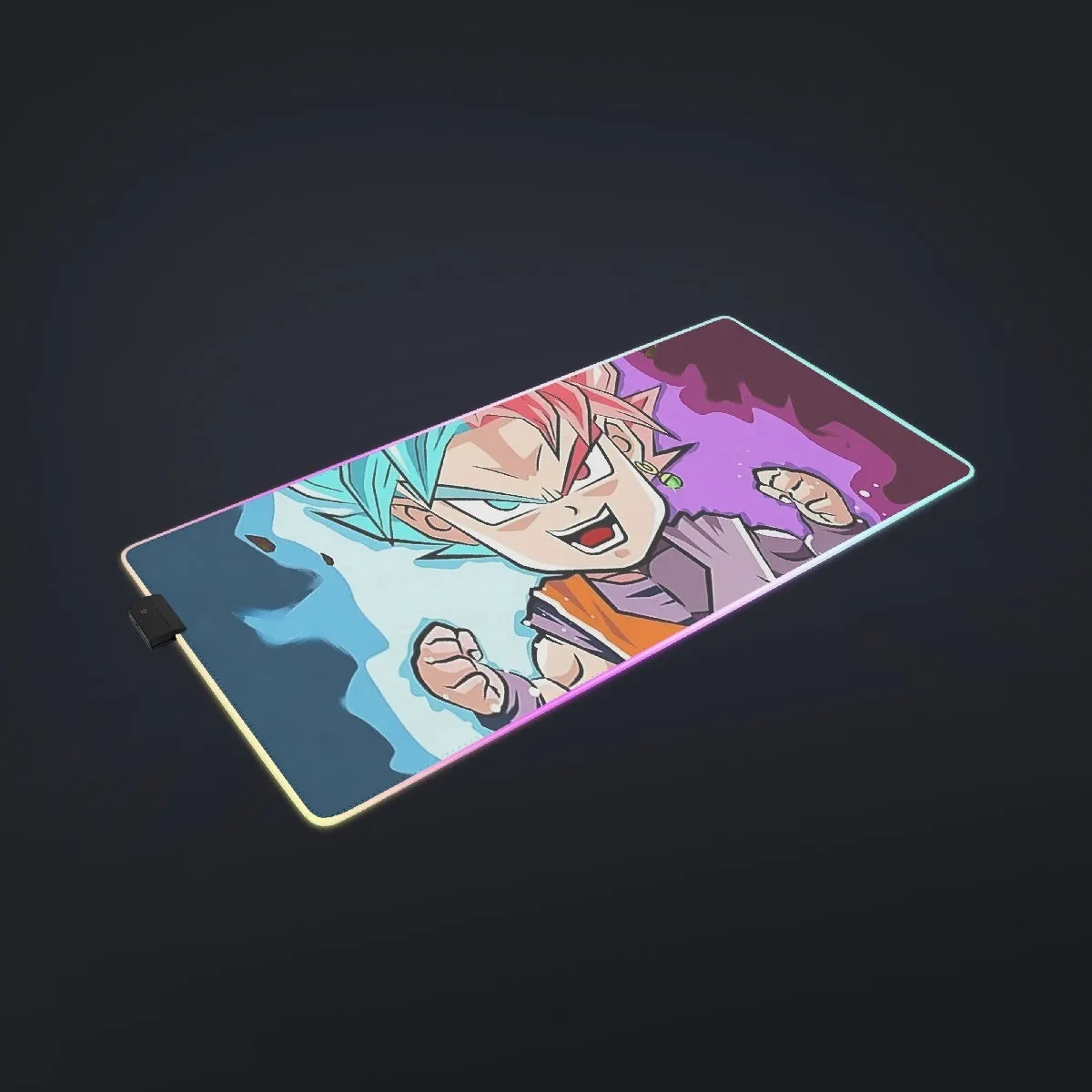 DBZ Goku Zamasu SSGSS God Blue Rose Super Saiyan Chibi Cool LED  Mouse Pad