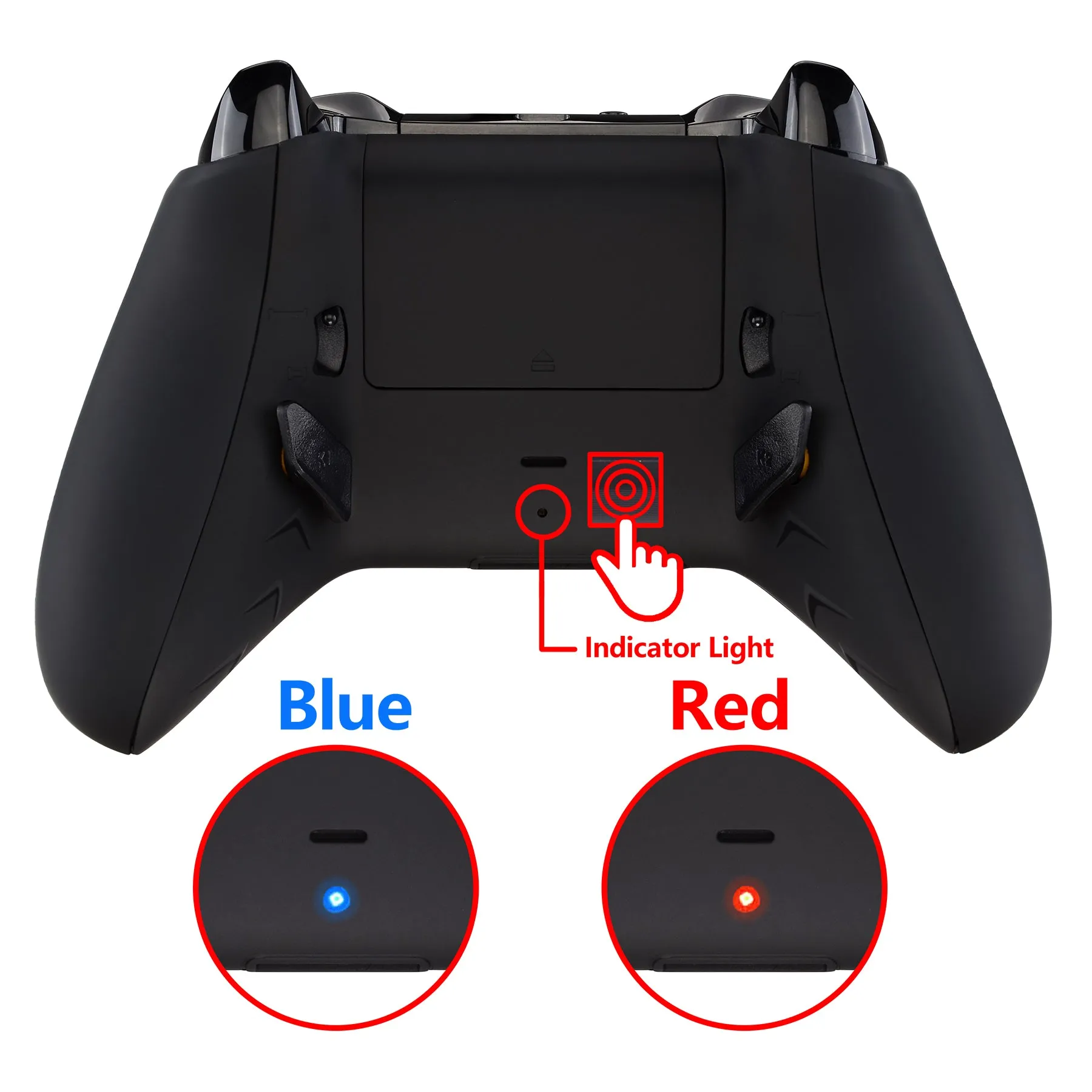 eXtremeRate Black Lofty Remappable Remap & Trigger Stop Kit, Upgrade Boards & Redesigned Back Shell & Side Rails & Back Buttons & Trigger Lock for Xbox One S / X Controller Model 1708 - X1RM012