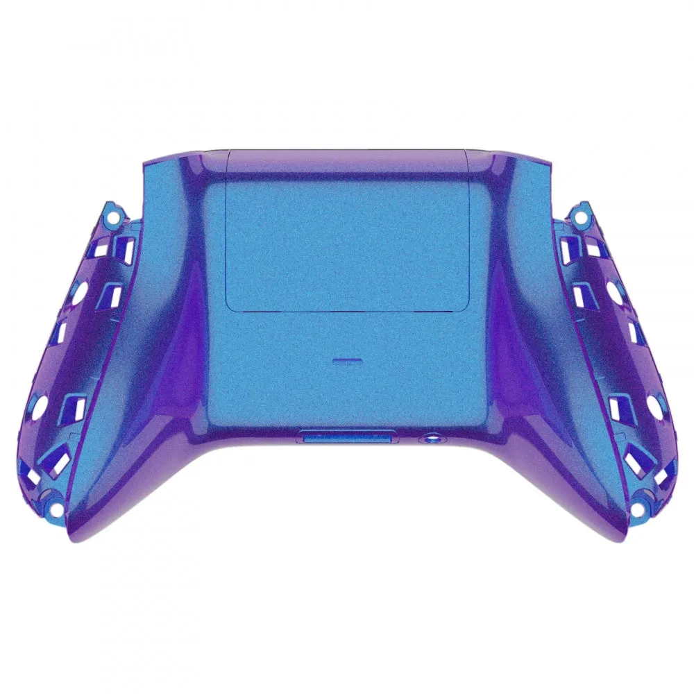 eXtremeRate Chameleon Purple Blue Glossy Custom Bottom Shell w/ Battery Cover for Xbox Series S/X Controller - Controller & Side Rails NOT Included - BX3P301