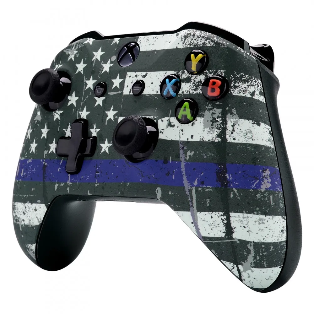 eXtremeRate Custom Patterned Soft Touch Front Housing Shell Replacement Custom for Xbox One X S Controller - SXOFT30X