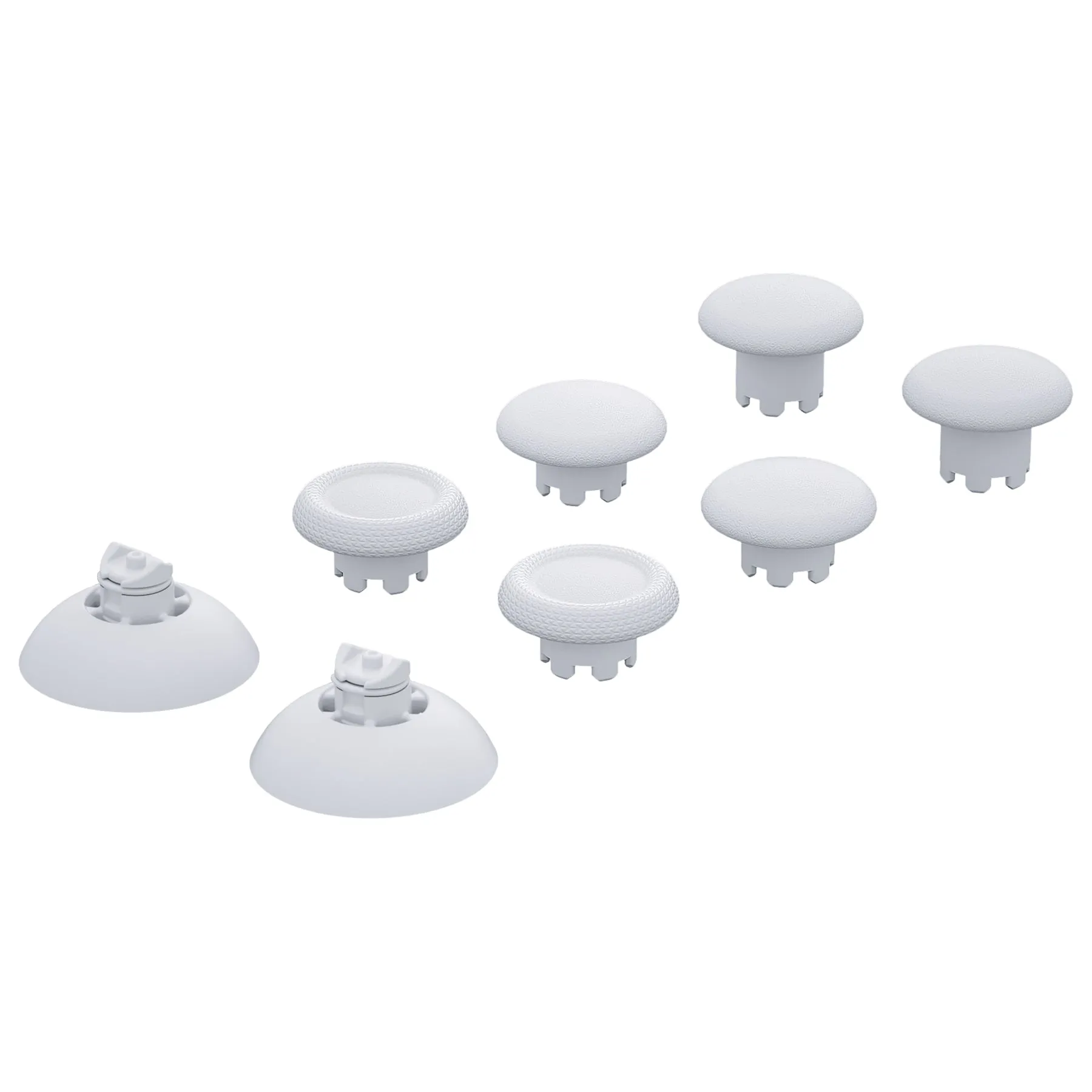 eXtremeRate EDGE Sticks Swappable Thumbsticks for PS5 Controller, Custom Robot White Replacement Interchangeable Analog Stick Joystick for PS5, for PS4 All Model Controllers Universal - WITHOUT Controller - P5J203