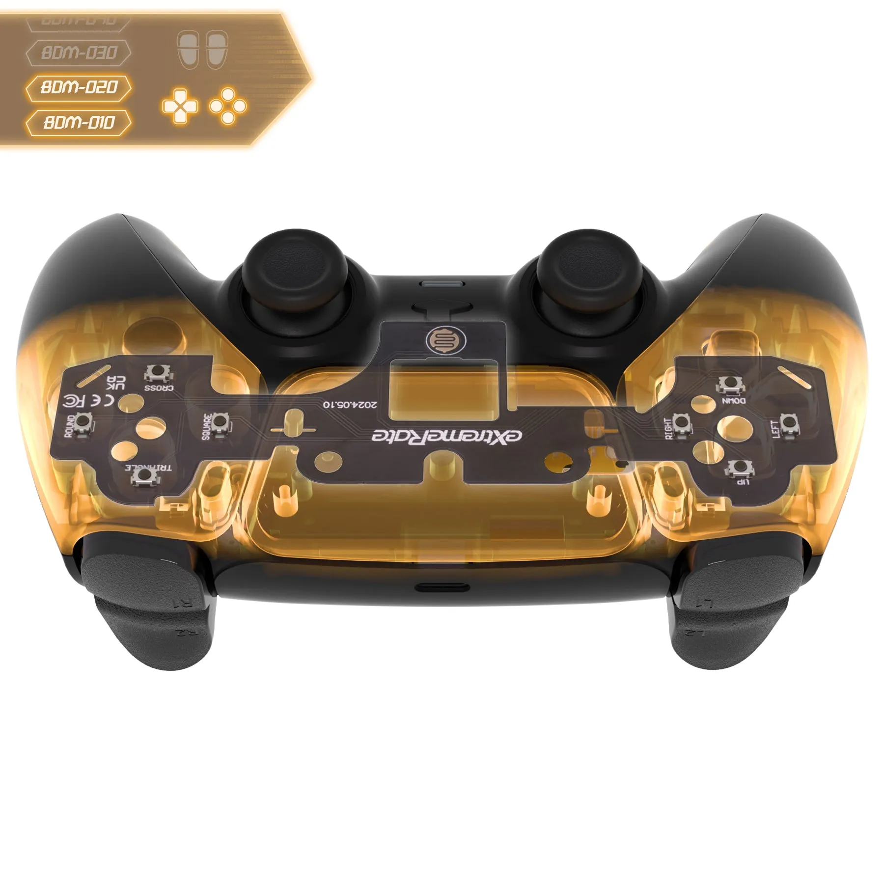 eXtremeRate Face Clicky Kit for PS5 Controller BDM-010 BDM-020 Face Buttons, Custom Hard Silicone Tactile Switch Dpad Action Buttons Mouse Click Kit for PS5 Controller BDM 010 020 - Without Controller - PFMD006V2