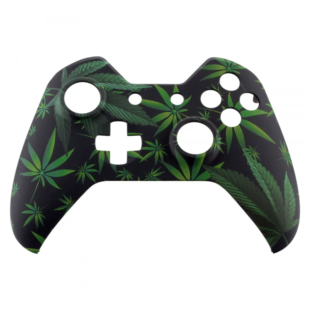 eXtremeRate Green Weeds Soft Touch Grip Front Shell Cover for Xbox One Remote Controller - XOT053