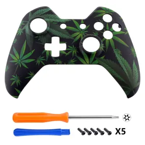 eXtremeRate Green Weeds Soft Touch Grip Front Shell Cover for Xbox One Remote Controller - XOT053