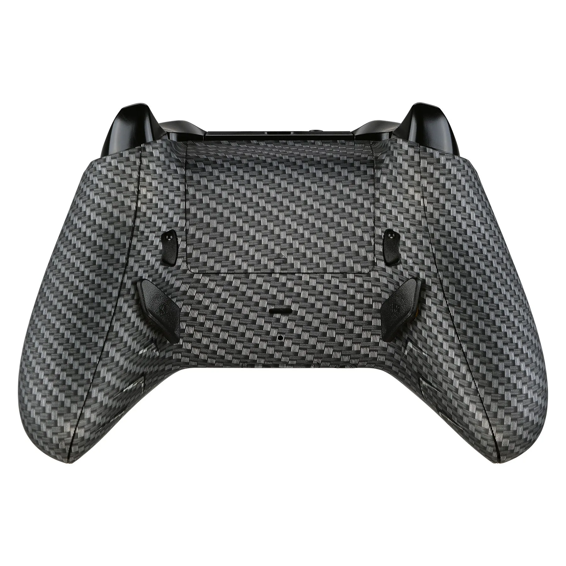 eXtremeRate Lofty Remappable Remap & Trigger Stop Kit, Redesigned Back Shell & Side Rails & Back Buttons & Trigger Lock for Xbox One S X Controller 1708 - Black Silver Carbon Fiber - X1RM007