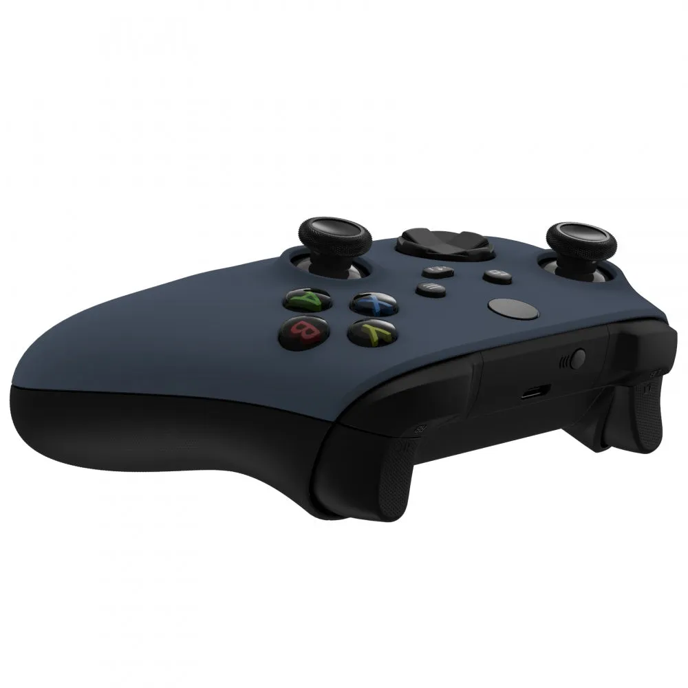 eXtremeRate Midnight Blue Replacement Part Faceplate, Soft Touch Grip Housing Shell Case for Xbox Series S & Xbox Series X Controller Accessories - Controller NOT Included - FX3P350