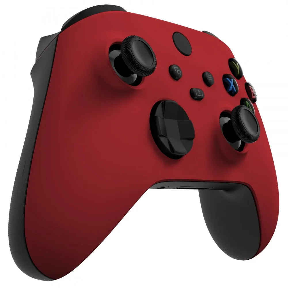 eXtremeRate Passion Red Replacement Part Faceplate, Soft Touch Grip Housing Shell Case for Xbox Series S & Xbox Series X Controller Accessories - Controller NOT Included - FX3P332