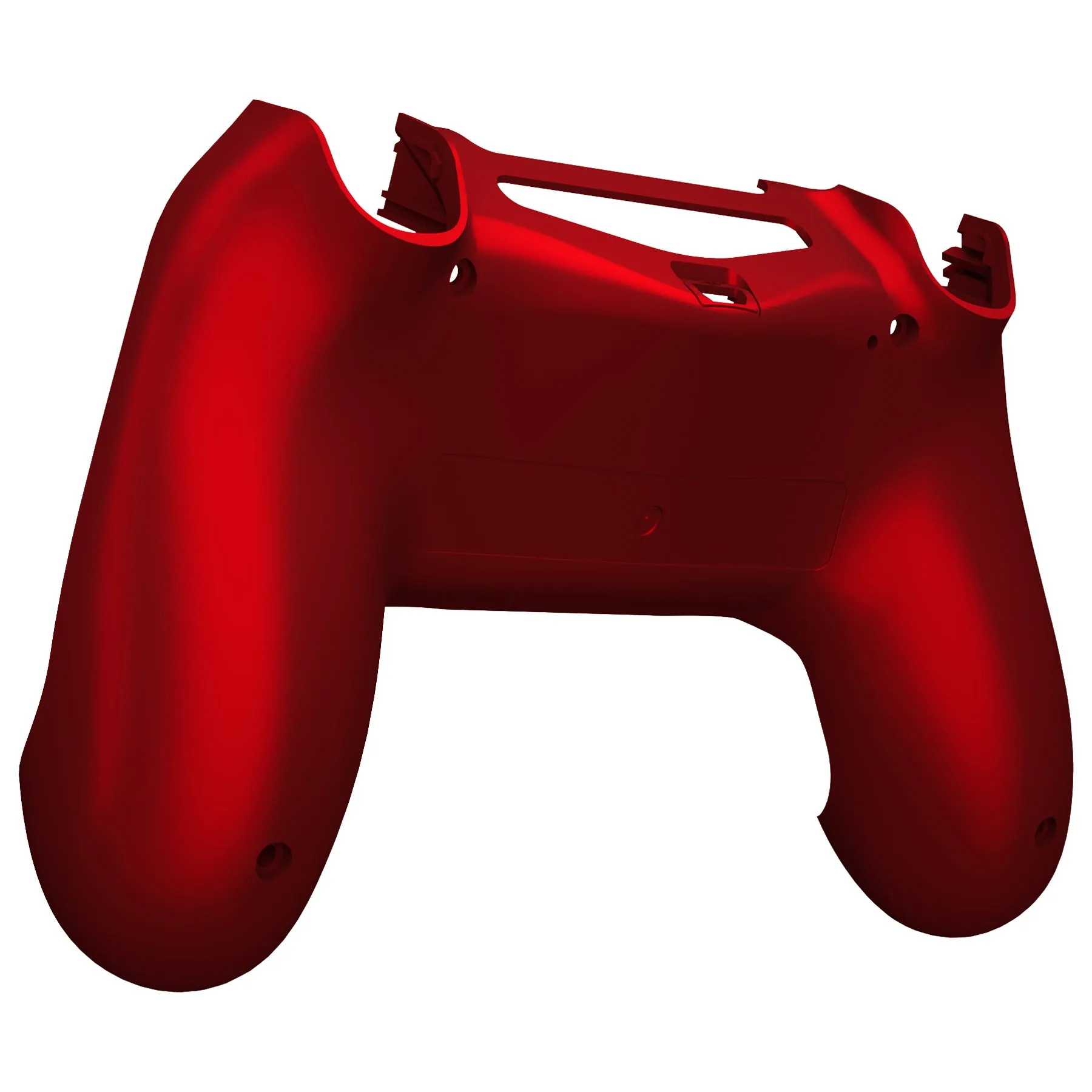 eXtremeRate Scarlet Red Bottom Shell, Soft Touch Back Housing Case Cover, Game Improvement Replacement Parts for PS4 Slim Pro Controller JDM-040, JDM-050 and JDM-055 - SP4BP03