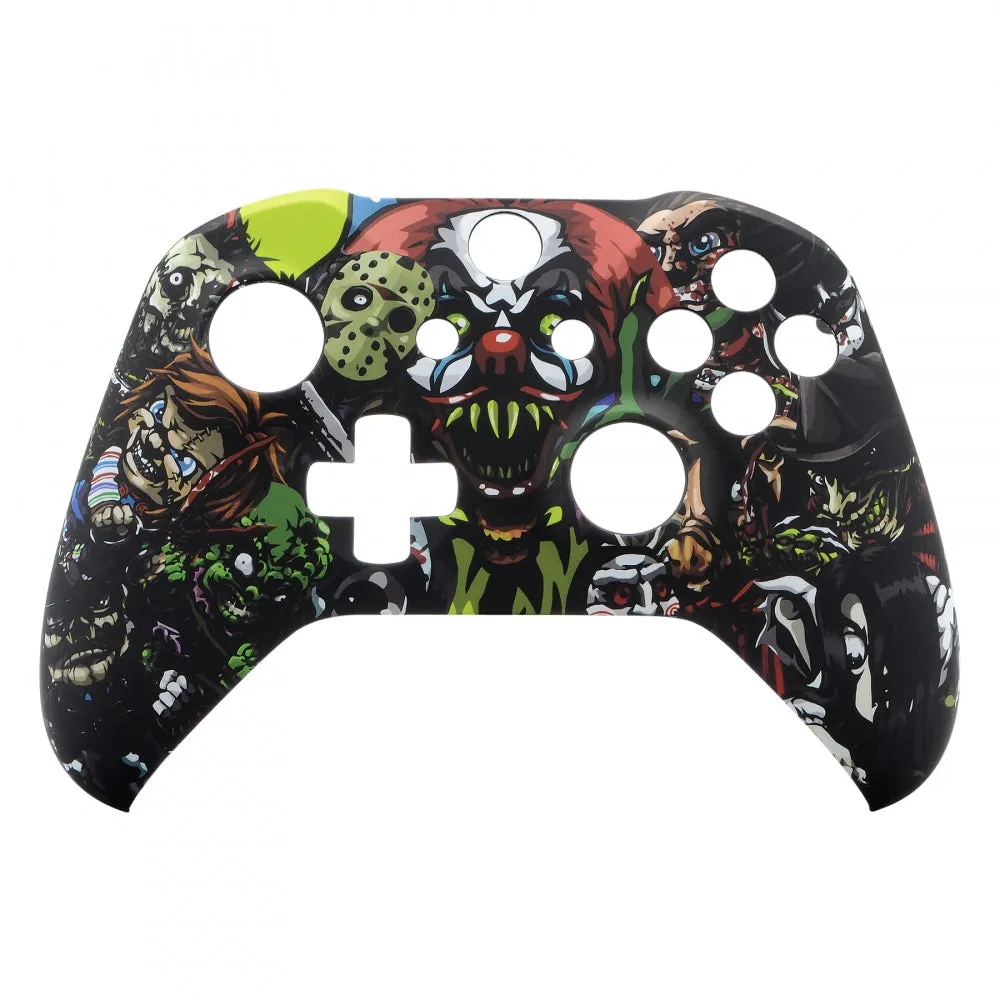 eXtremeRate Scary Party Bomb Faceplate Cover Soft Touch Front Housing Shell Comfortable Soft Grip Replacement Kit for Microsoft Xbox One X & One S Controller - SXOFT11X