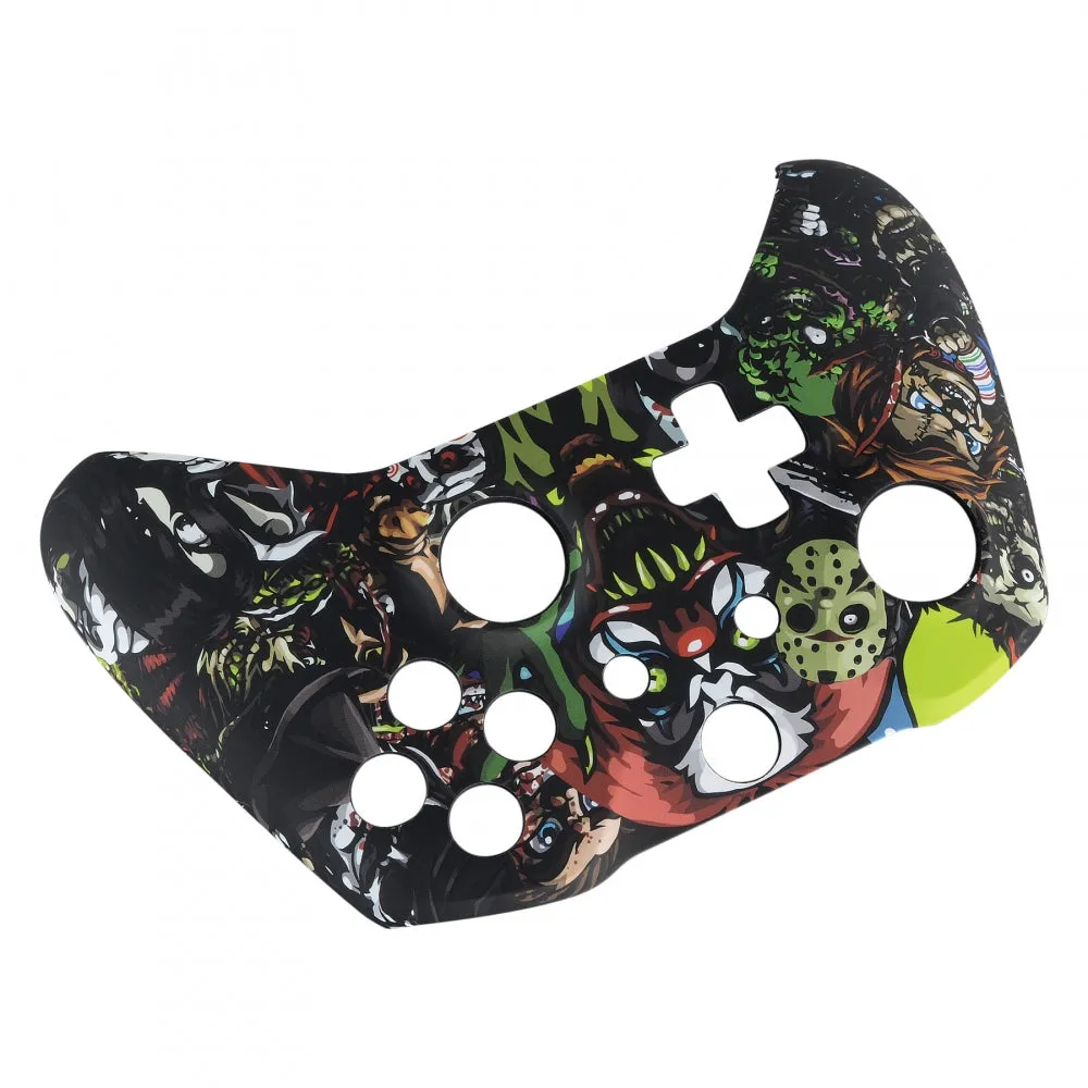 eXtremeRate Scary Party Bomb Faceplate Cover Soft Touch Front Housing Shell Comfortable Soft Grip Replacement Kit for Microsoft Xbox One X & One S Controller - SXOFT11X