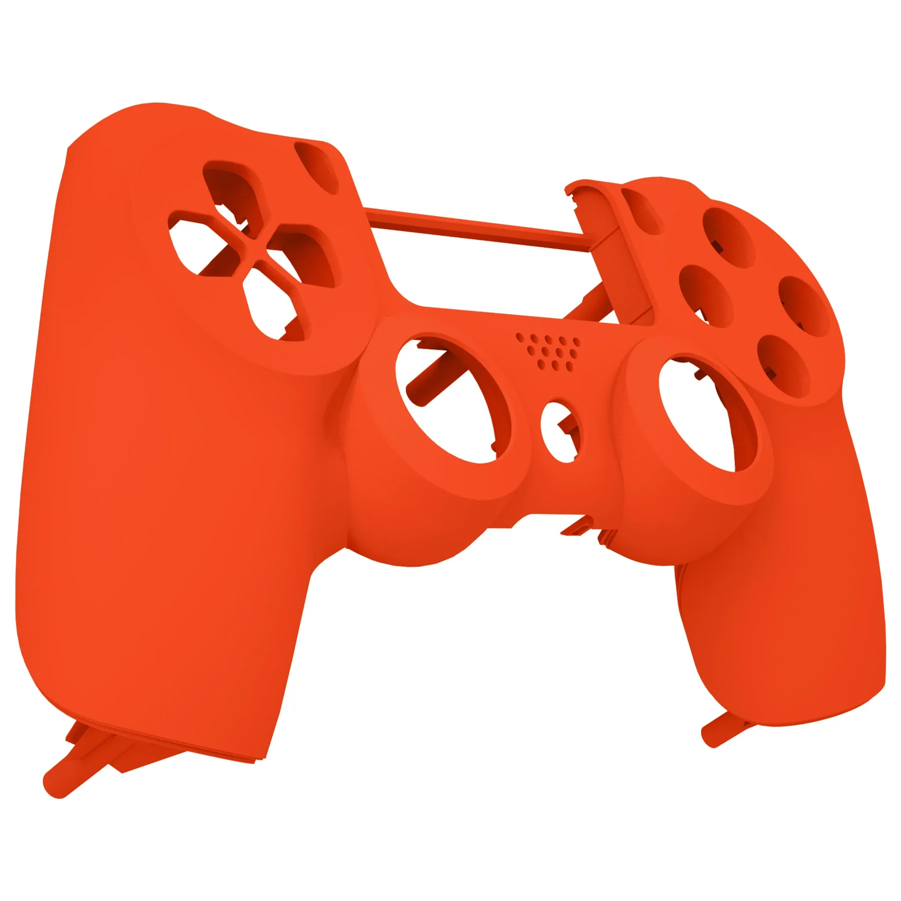 eXtremeRate Soft Touch Grip Orange Front Housing Shell Faceplate for PS4 Slim Pro Controller(CUH-ZCT2 JDM-040 JDM-050 JDM-055) - SP4FX02