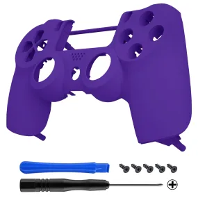 eXtremeRate Soft Touch Grip Purple Front Housing Shell Faceplate for PS4 Slim PS4 Pro Controller (CUH-ZCT2 JDM-040 JDM-050 JDM-055) - SP4FX05