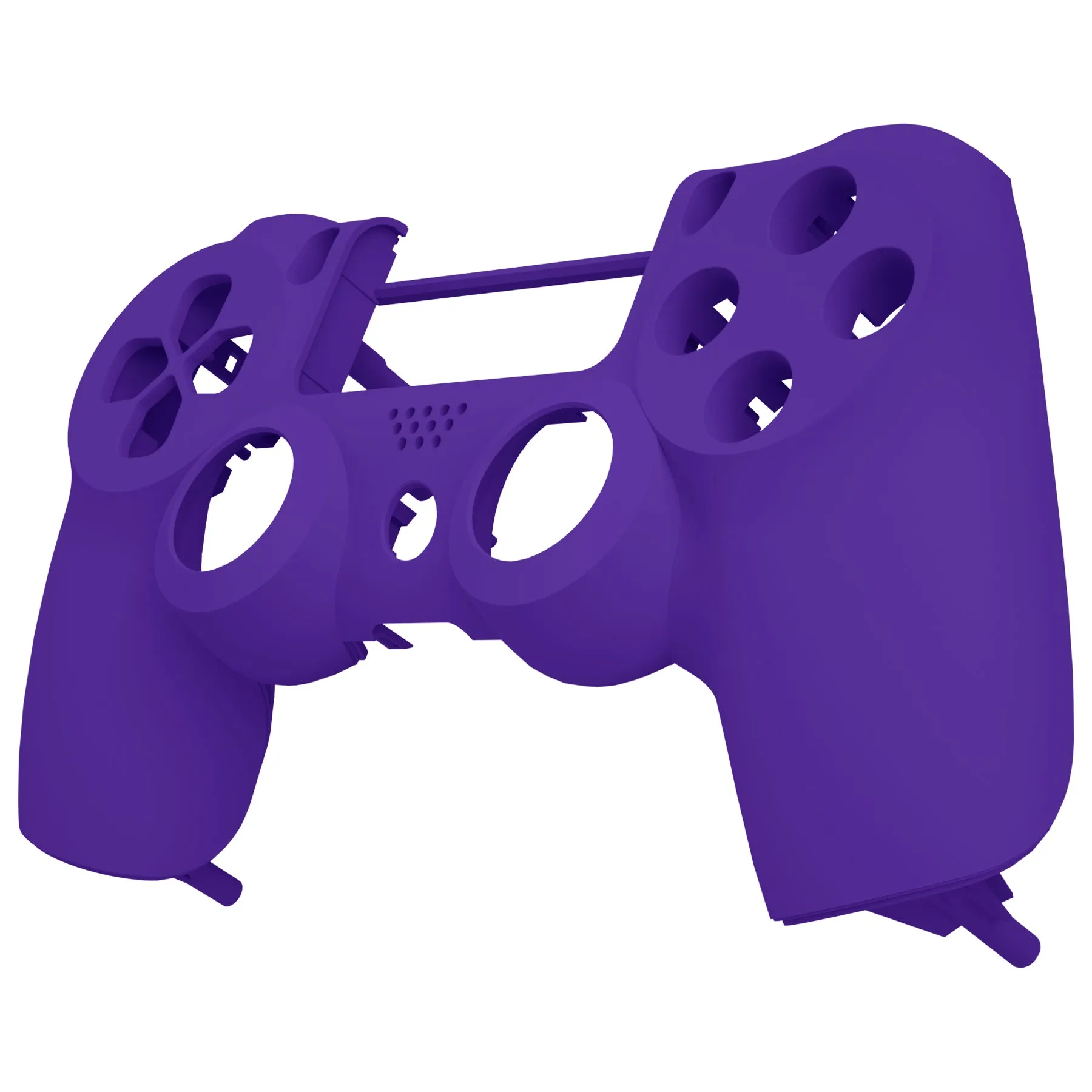 eXtremeRate Soft Touch Grip Purple Front Housing Shell Faceplate for PS4 Slim PS4 Pro Controller (CUH-ZCT2 JDM-040 JDM-050 JDM-055) - SP4FX05