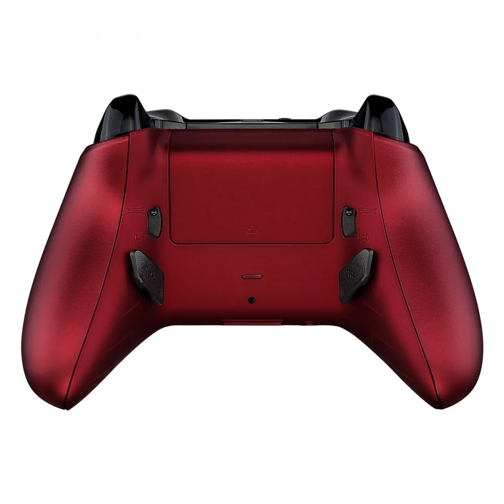 eXtremeRate Soft Touch Scarlet Red Lofty Remappable Remap & Trigger Stop Kit, Redesigned Back Shell & Side Rails & Back Buttons & Trigger Lock for Xbox One S X Controller 1708 - X1RM010