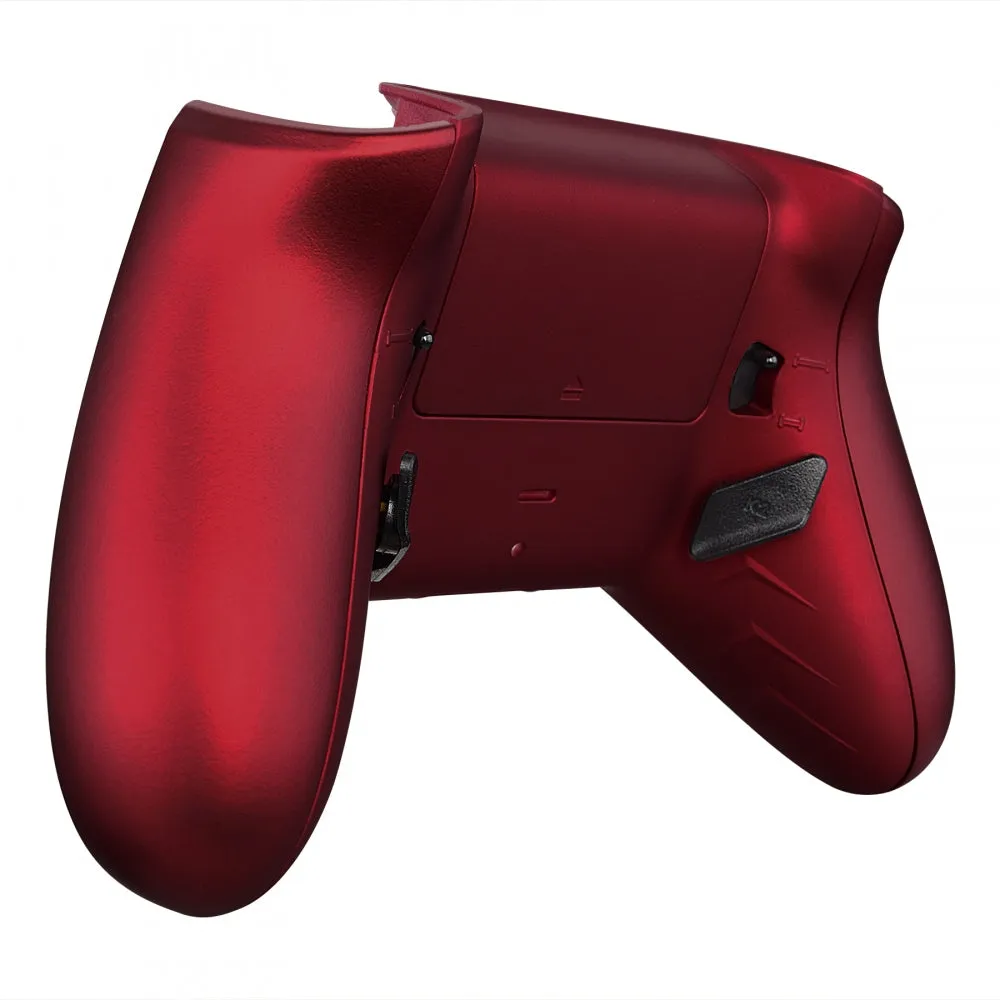 eXtremeRate Soft Touch Scarlet Red Lofty Remappable Remap & Trigger Stop Kit, Redesigned Back Shell & Side Rails & Back Buttons & Trigger Lock for Xbox One S X Controller 1708 - X1RM010