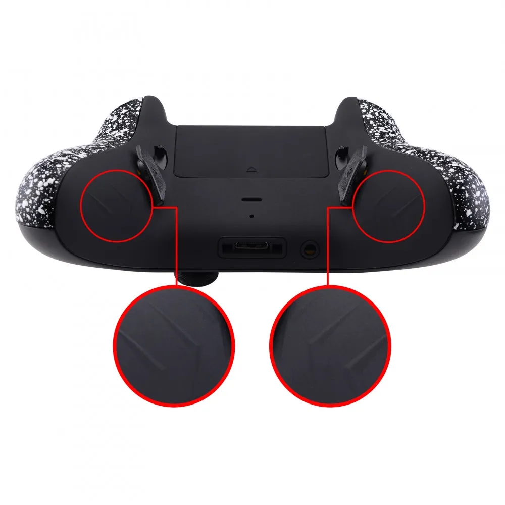 eXtremeRate Textured White Lofty Remappable Remap & Trigger Stop Kit, Redesigned Back Shell & Side Rails & Back Buttons & Trigger Lock for Xbox One S X Controller 1708 - X1RM002