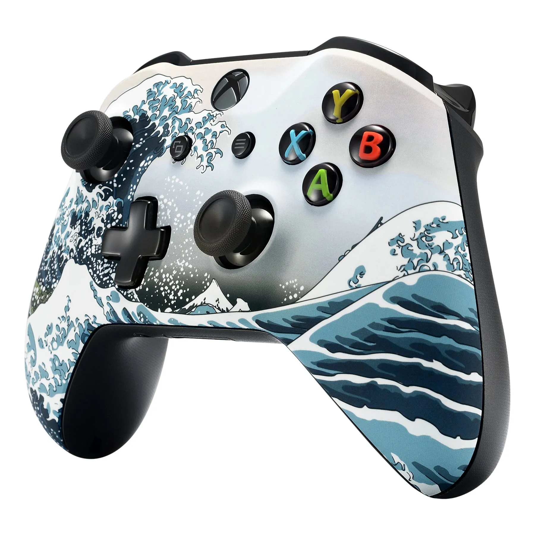 eXtremeRate The Great Wave Patterned Soft Touch Front Shell for  Xbox One X & One S  Remote Controller - SXOFT17X