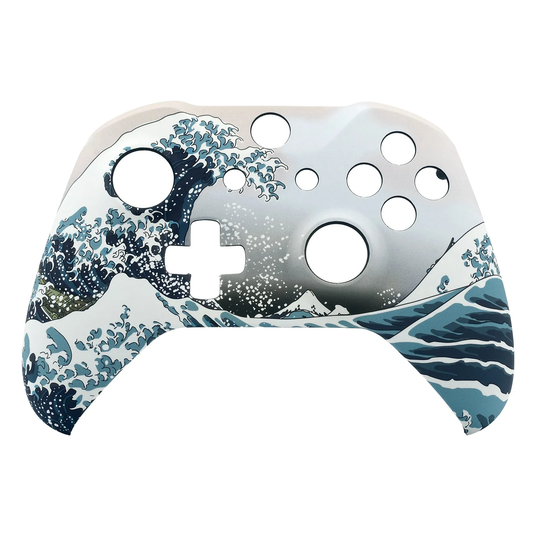 eXtremeRate The Great Wave Patterned Soft Touch Front Shell for  Xbox One X & One S  Remote Controller - SXOFT17X