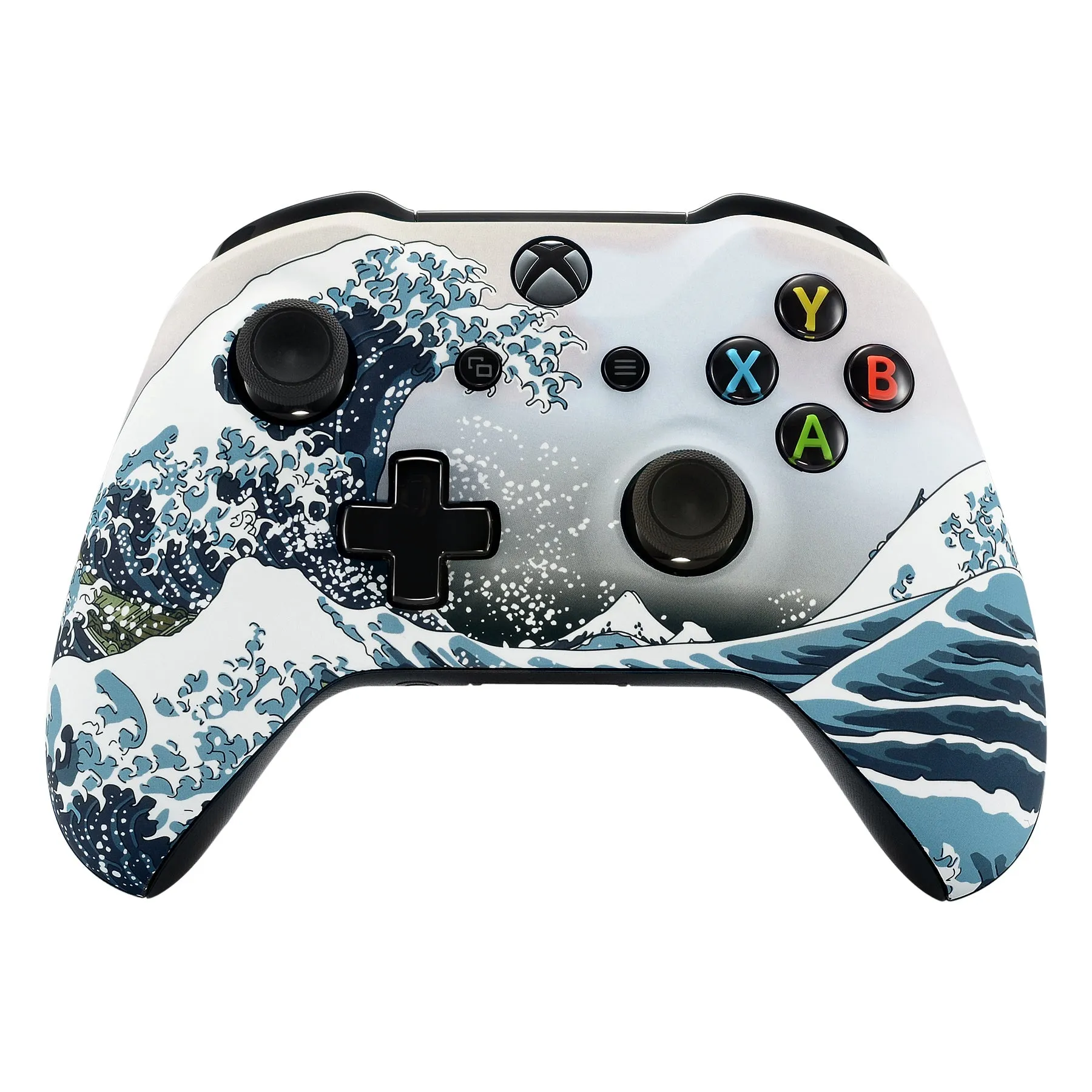 eXtremeRate The Great Wave Patterned Soft Touch Front Shell for  Xbox One X & One S  Remote Controller - SXOFT17X